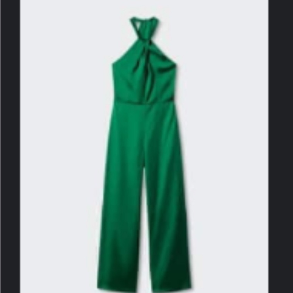 Mango Green Halter Jumpsuit - NWT